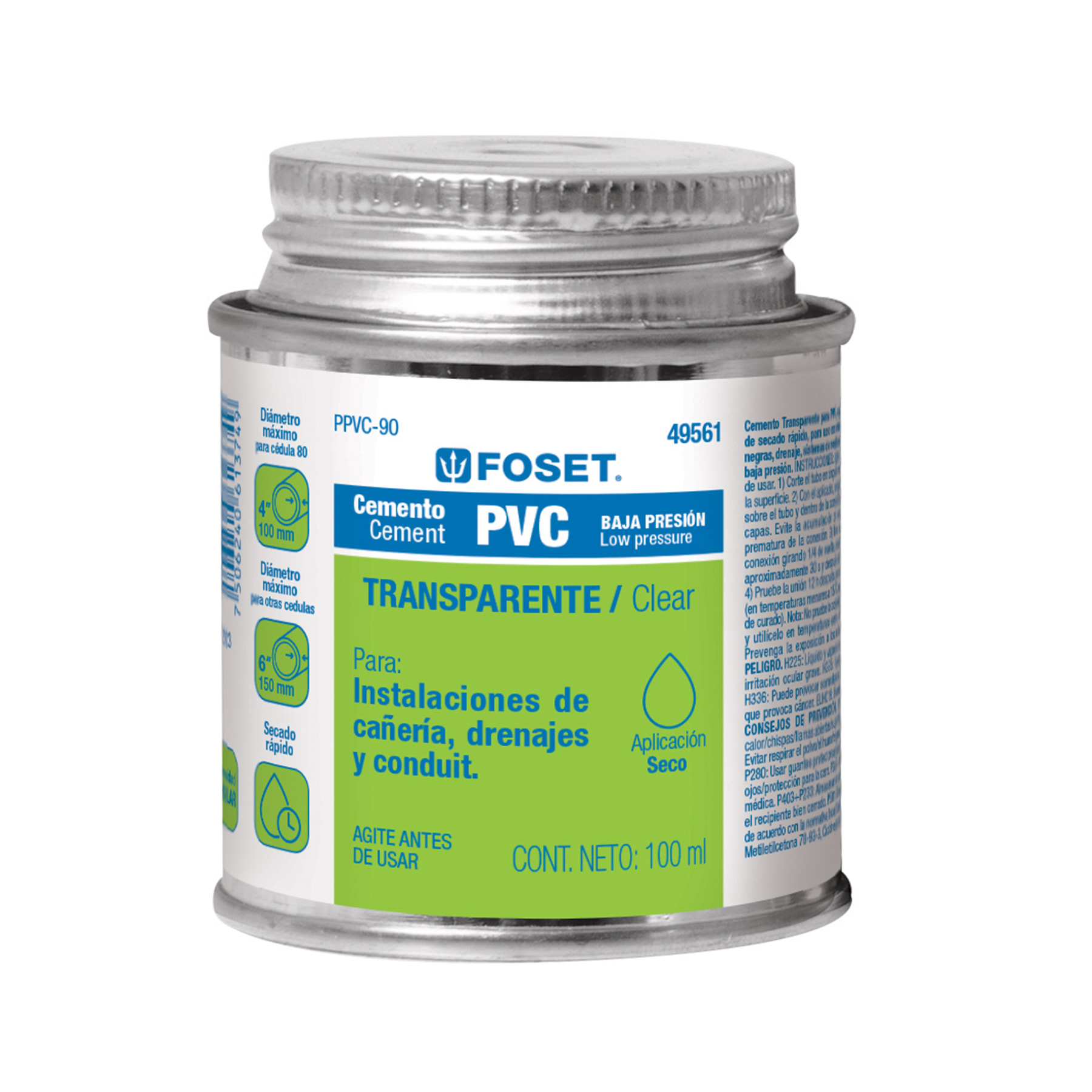Cemento para PVC, bote 90 ml - PPVC-90 / 49561
