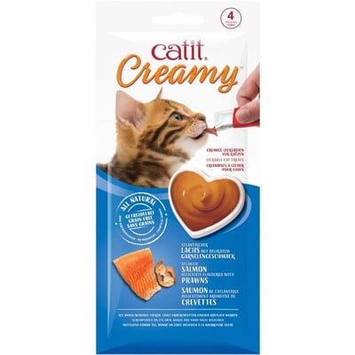 CATIT CREAMY LICKABLE TREATS - SALMON & PRAWNS CATIT CREAMY LICKABLE TREATS - SALMON & PRAWNS