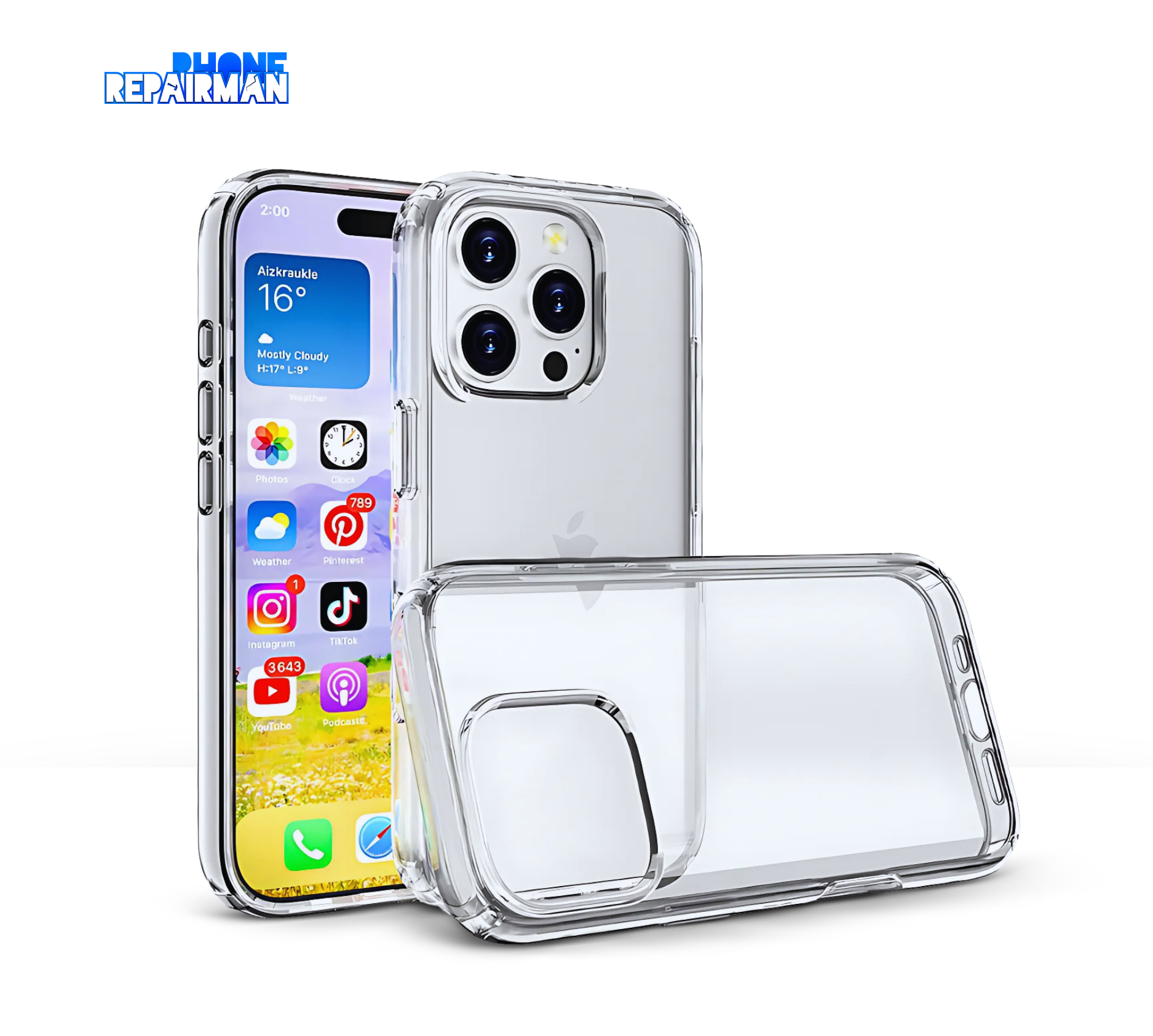 iPhone 16 Pro Max UTIA Ultimake© Shockproof Case - CLEAR Phone Repairman Muswellbrook AU