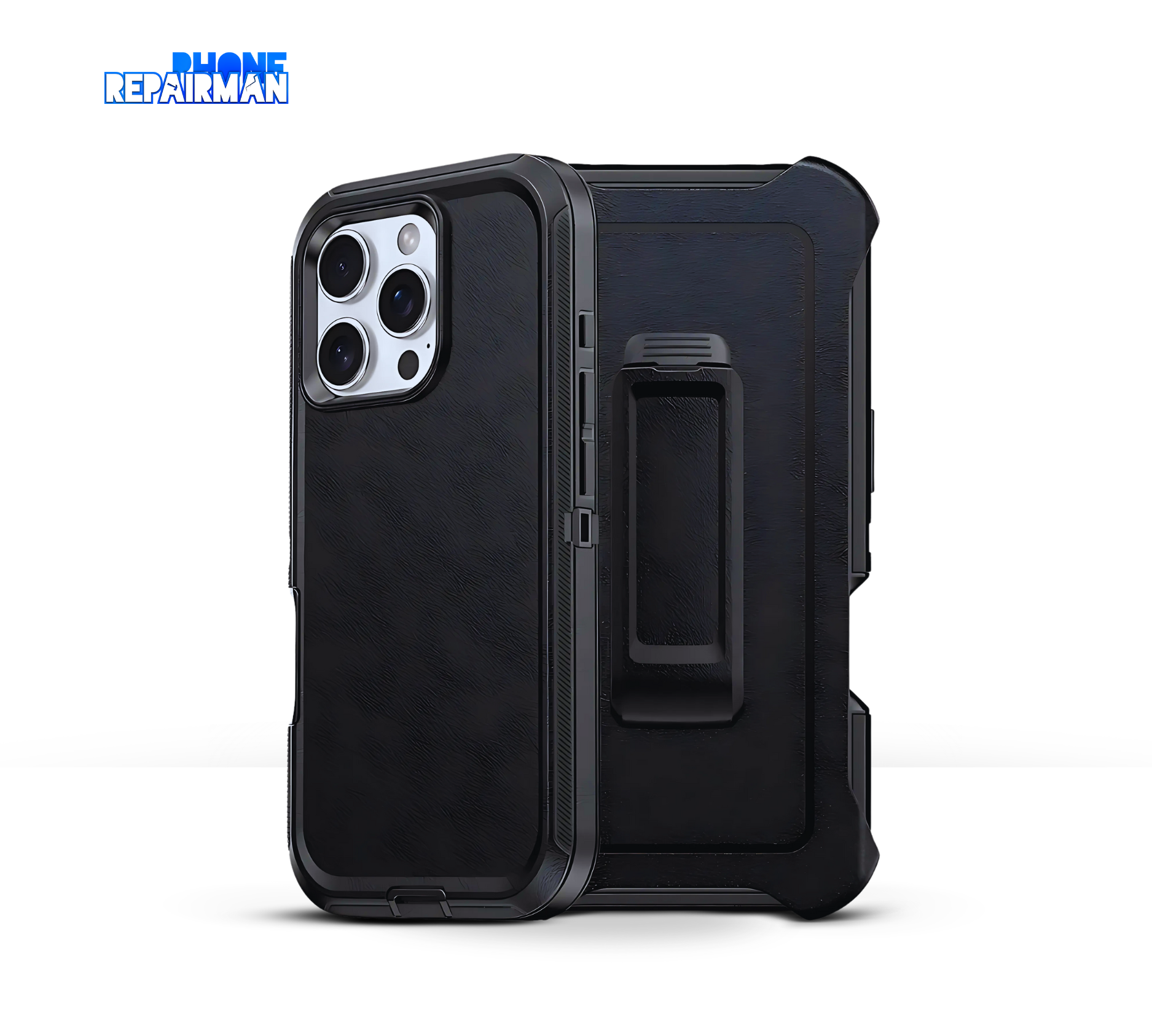 iPhone 16 Pro Max Case Shockproof Robot Armor Belt Clip - BLACK Phone Repairman Muswellbrook AU iPhone 16 Pro Max Case Shockproof Robot Armor Belt Clip - BLACK Phone Repairman Muswellbrook AU