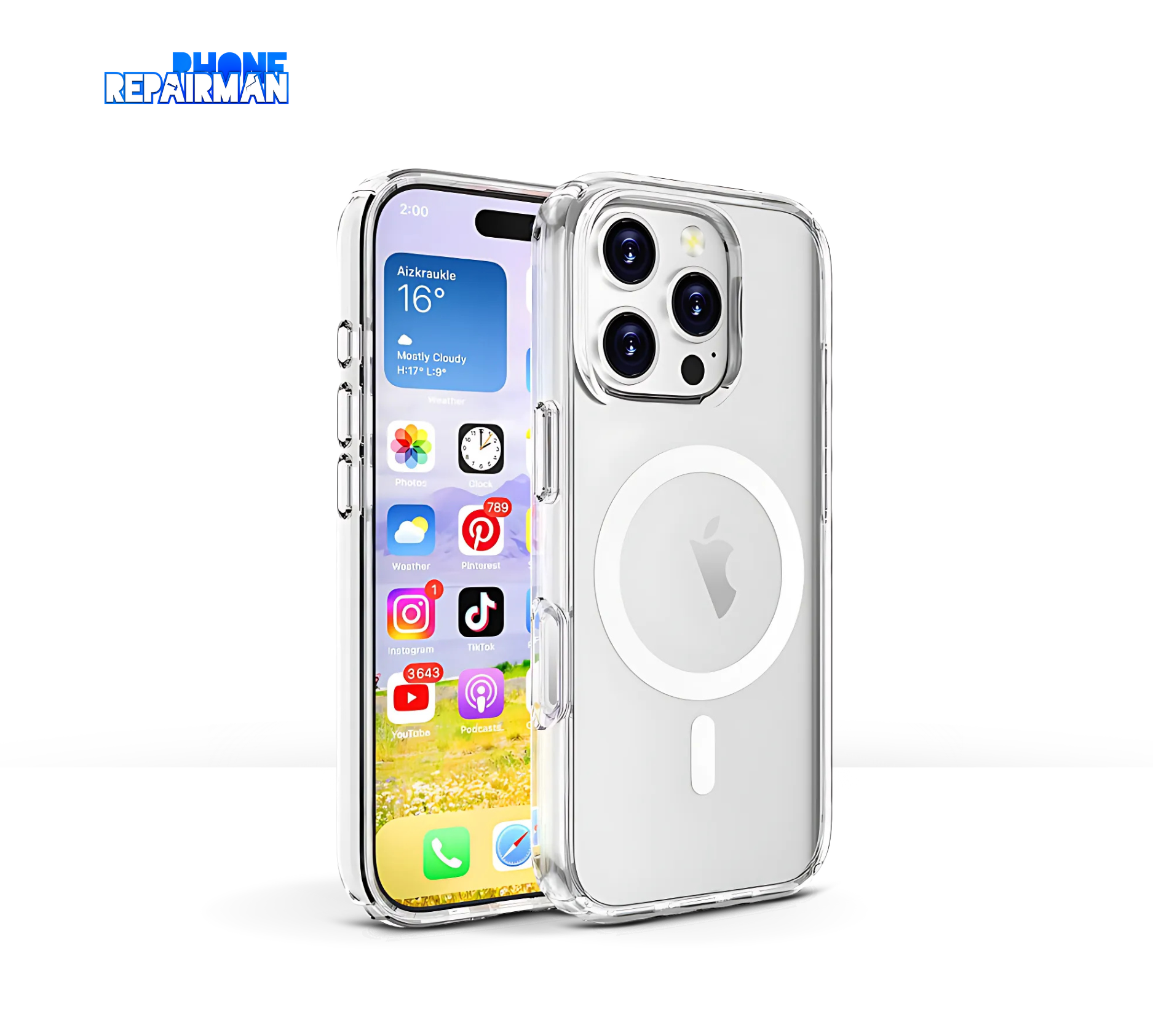 iPhone 16 Pro Max Case Ultimake Shockproof Magsafe - TRANSPARENT Phone Repairman Muswellbrook AU