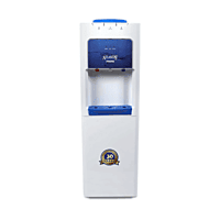 Atlantis Prime floor-standing water dispenser in a modern office breakroom setting. Atlantis Prime floor-standing water dispenser in a modern office breakroom setting.