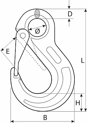 PRO-KE Eye Hook with Latch European Type