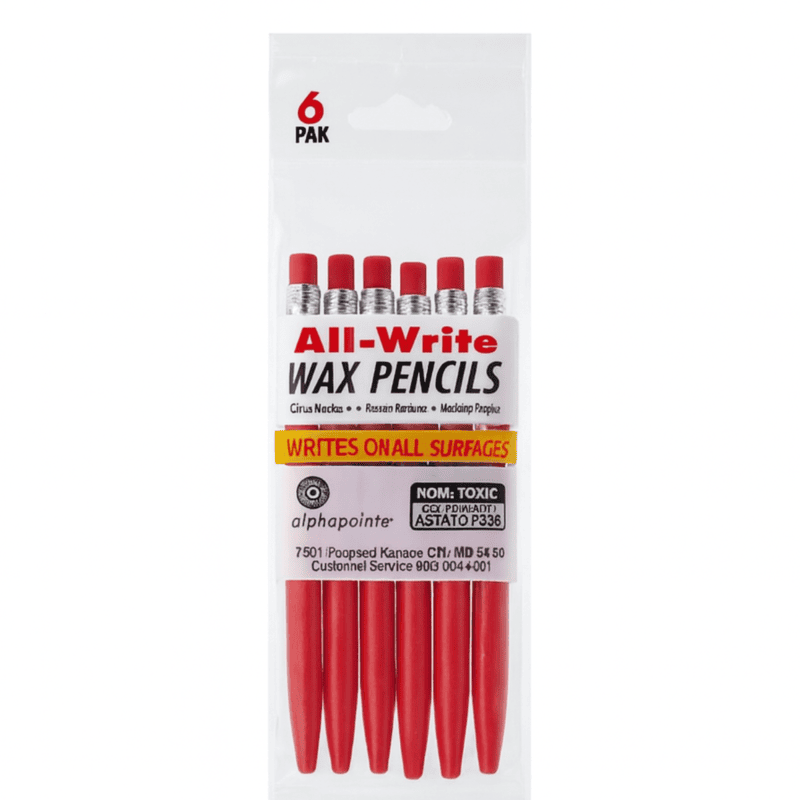 Marking Pencil - Red Grease - Bag of 6