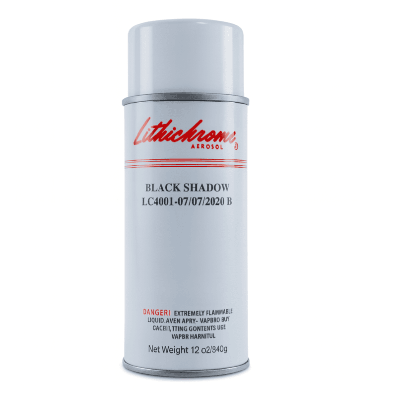Lithichrome Aerosol Stone Paint - Black Shadow, 12 oz