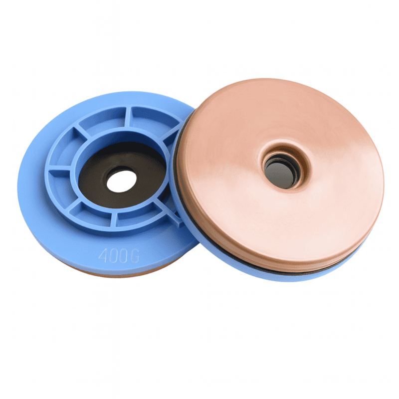 Copper Disc 5" Snail Lock, 400 Grit