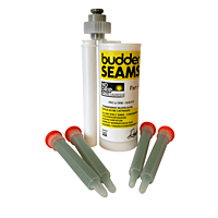 Budder Seams, No Drip UV Stable, 250mL Cartridge w/ 4 Mixing Nozzles - i-TRANSPARENT WHITE