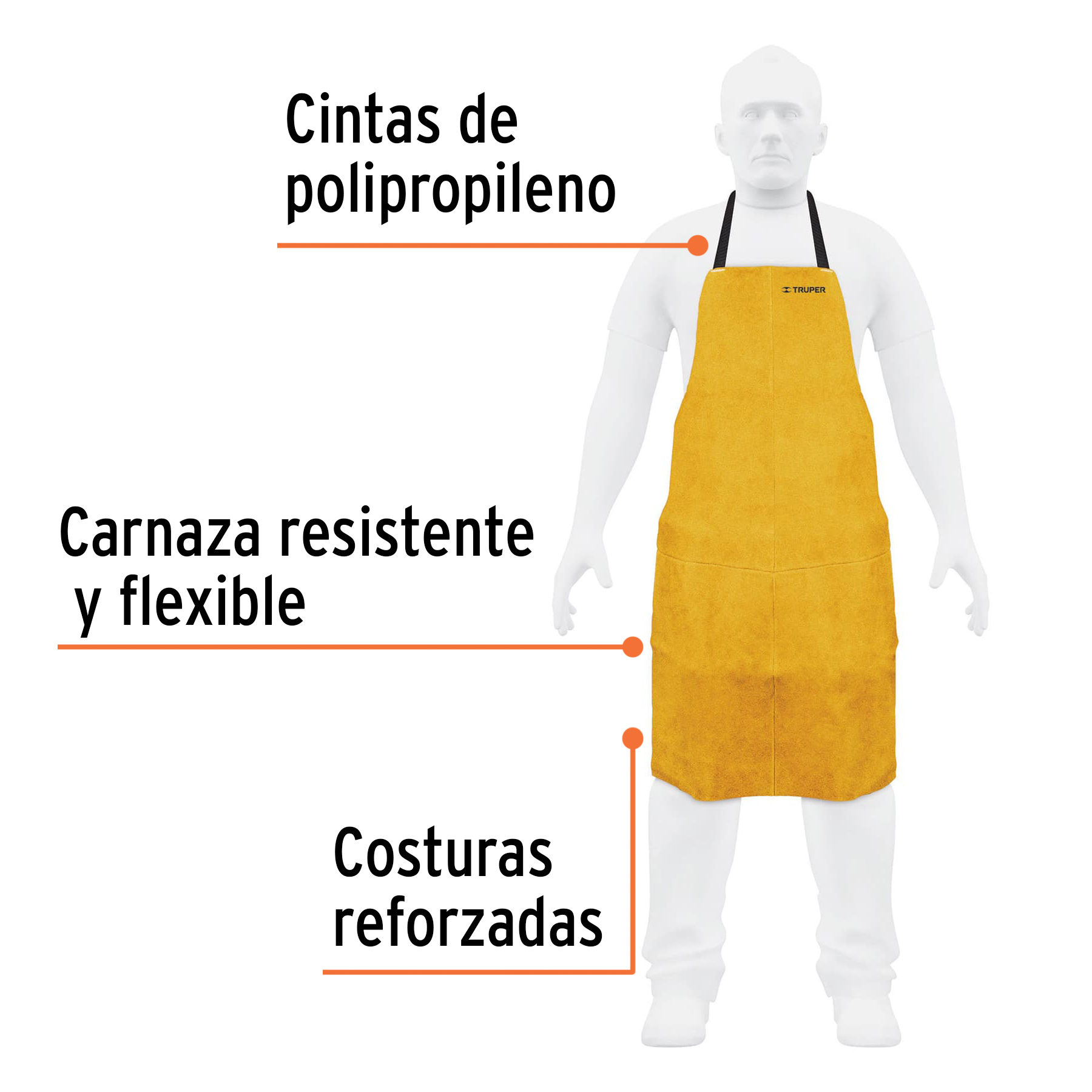 Protección para soldar, peto de carnaza - PROSO-1 / 13116