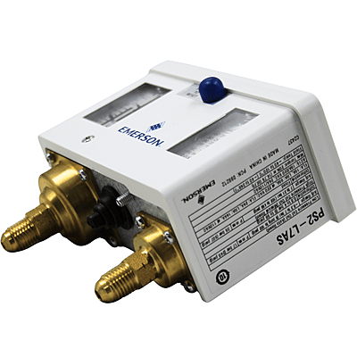 Control de Alta y Baja Presion Rango Presion 9 a 100 psig, Rango Diferencial 90 a 450, Conexion 1/4 Fler Emerson - Manual - PS2-L7A