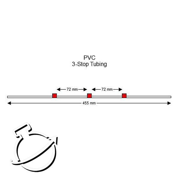3-stop. Red/Red. PVC paquete 12 unidades