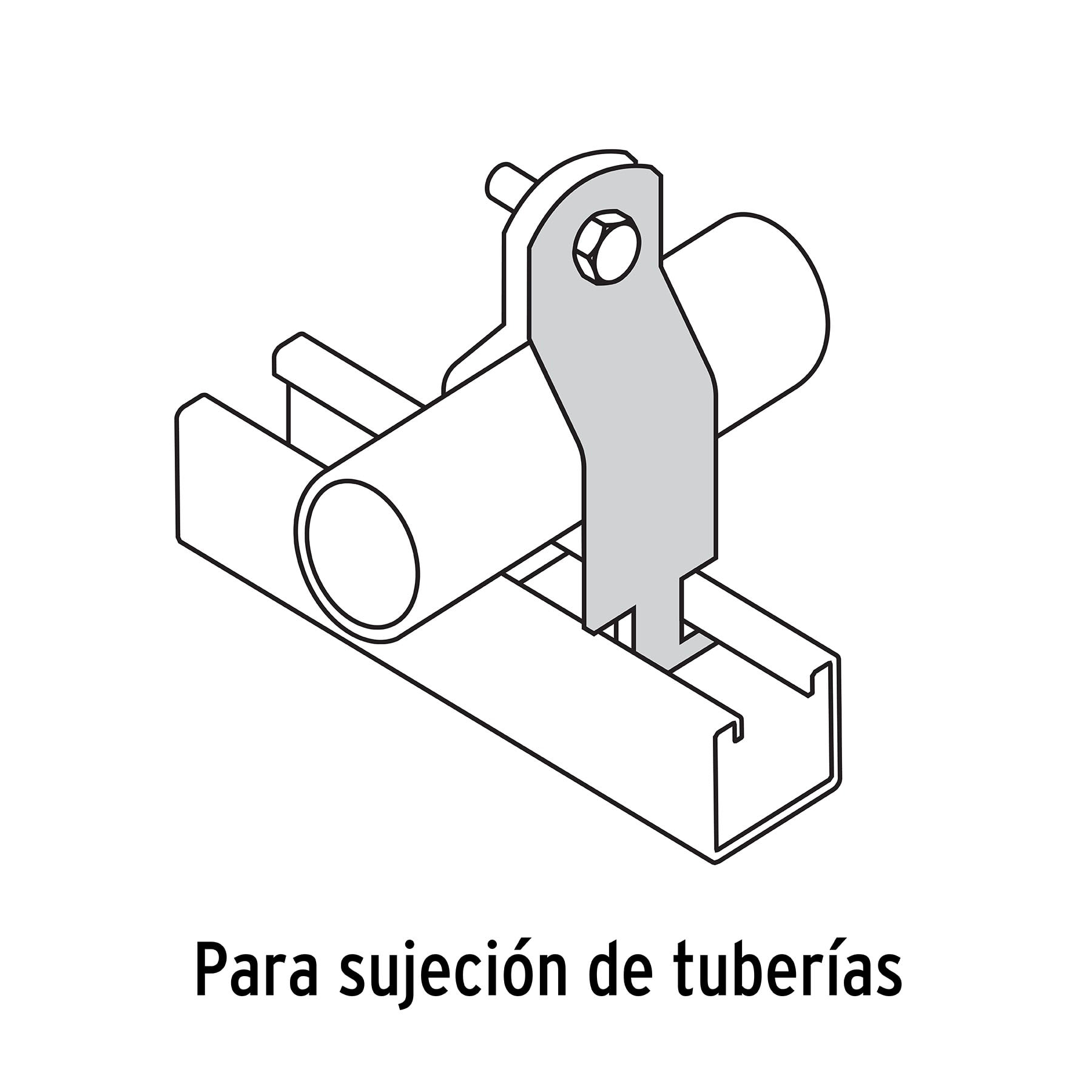 Abrazadera para unicanal de 1 1/2', Volteck 46426