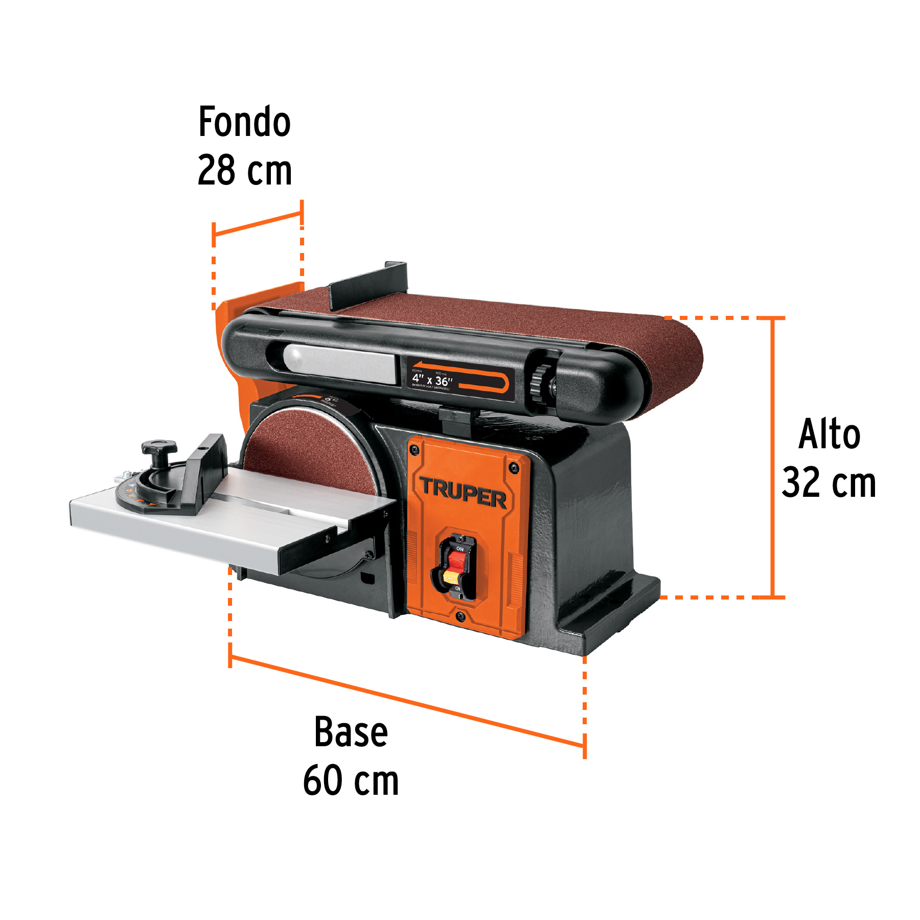 Lijadora de banda y disco 4 x 6' - PUL-4X6T / 12110