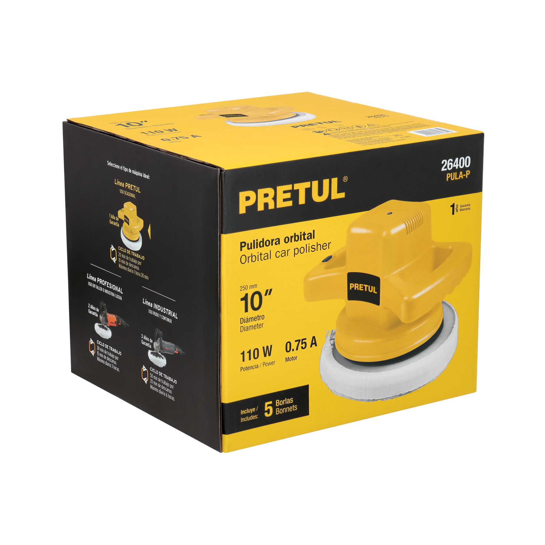 Pulidora 10' 110 W, Pretul - PULA-P / 26400