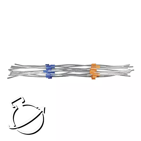 MP2 PVC 2-stop flared tubing orange/blue 0.25mm.