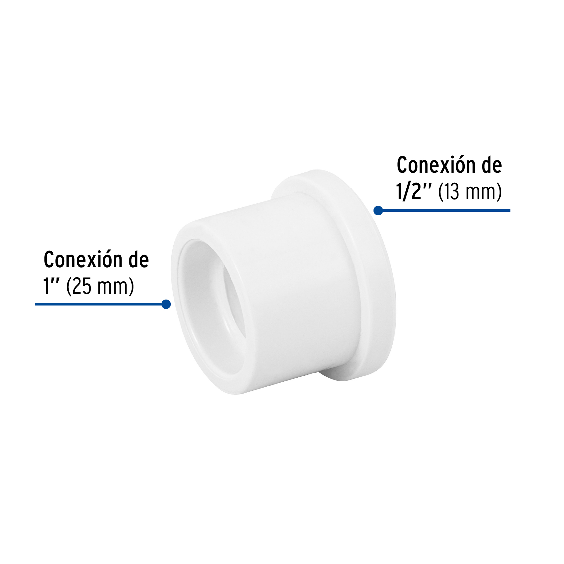 Reducción bushing de PVC, 1 x 1/2' - PVC-232 / 45427