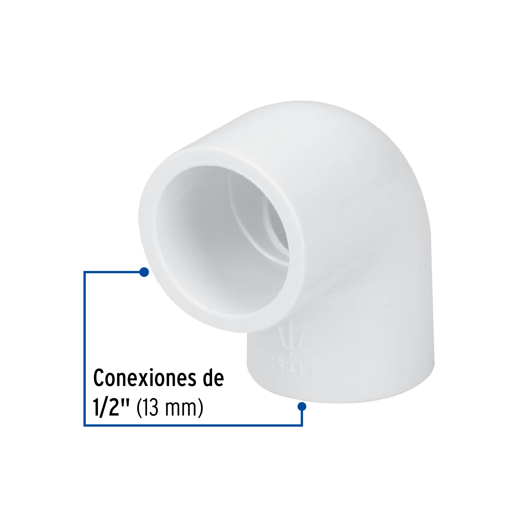 Codo 90° de PVC, 1/2' - PVC-561 / 45411