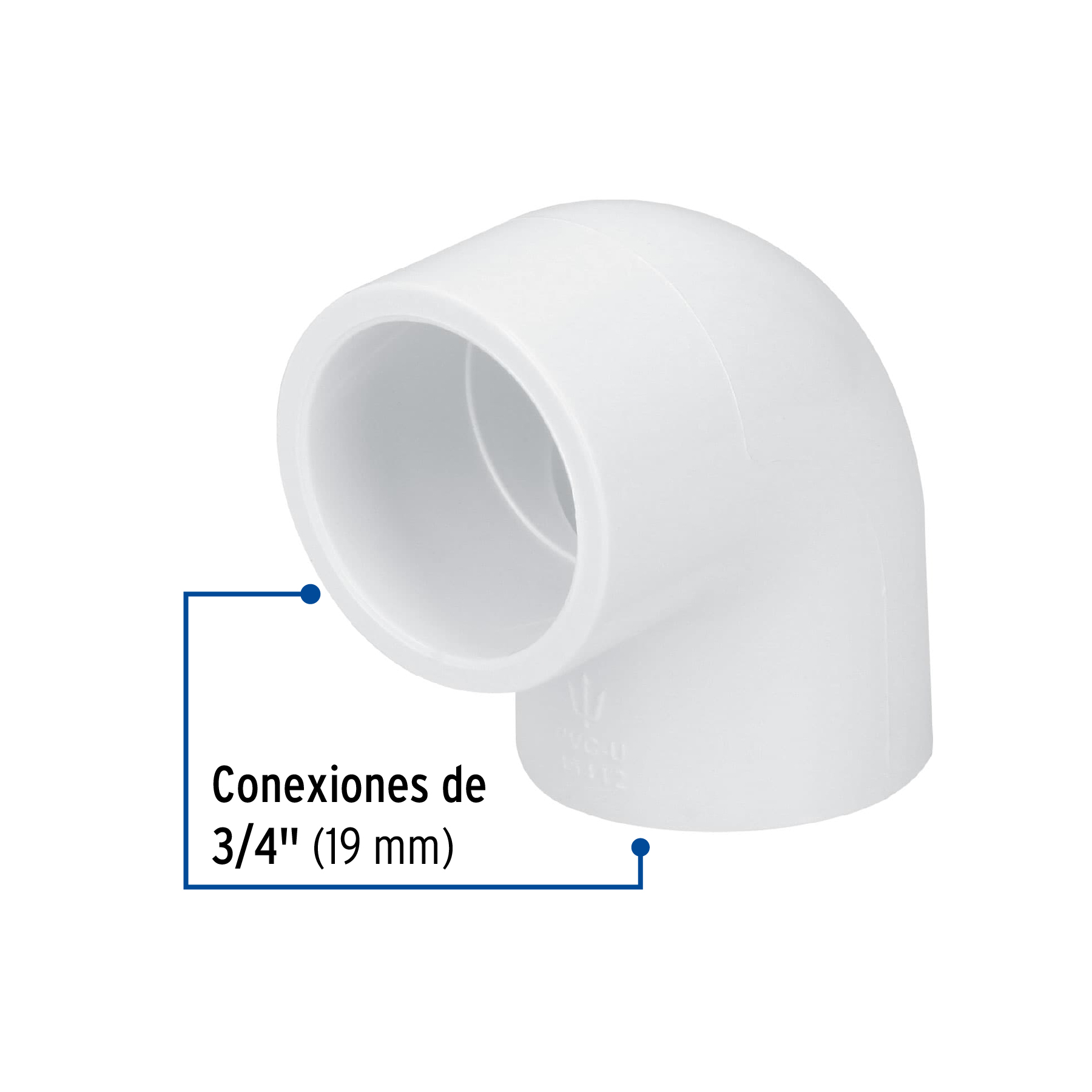 Codo 90° de PVC, 3/4' - PVC-562 / 45412