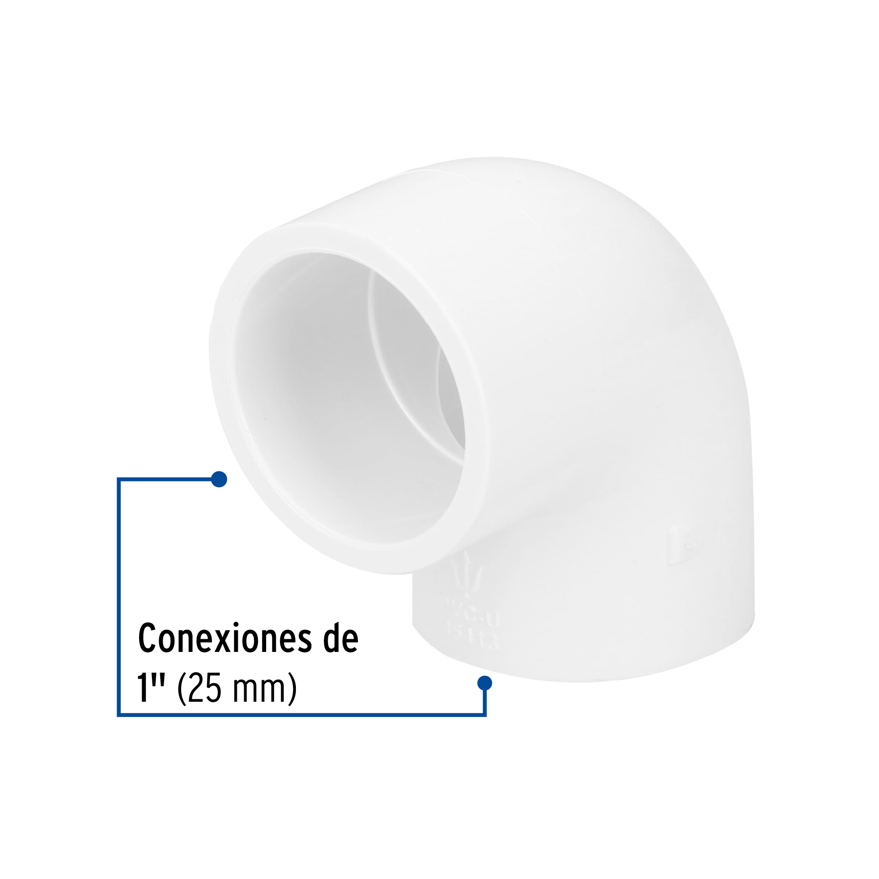 Codo 90° de PVC, 1' - PVC-563 / 45413