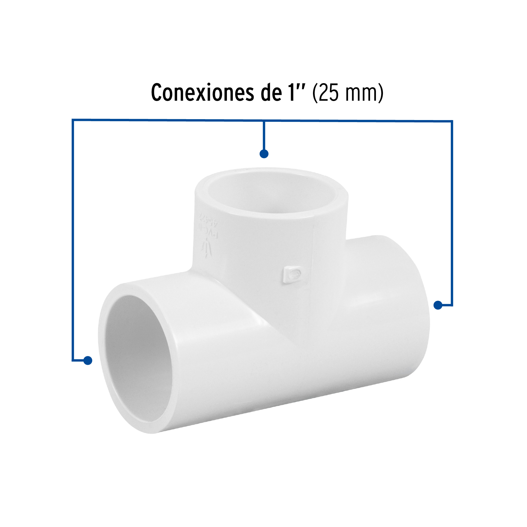 Tee sencilla de PVC, 1' - PVC-763 / 45422
