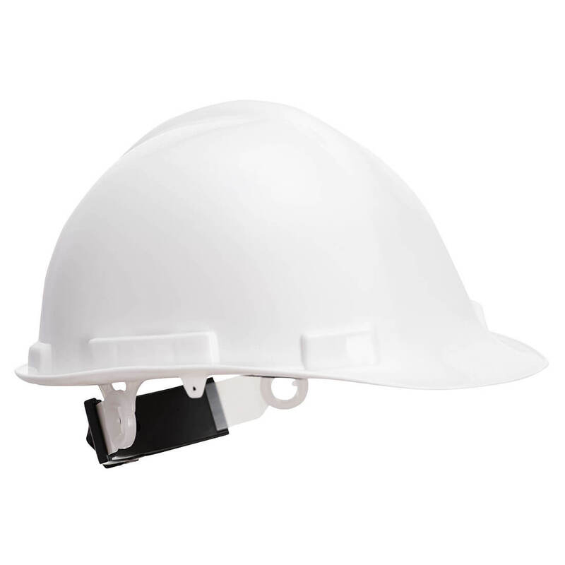 Hard Hat with PP Shell, 4-Point Suspension Harness and Ratchet