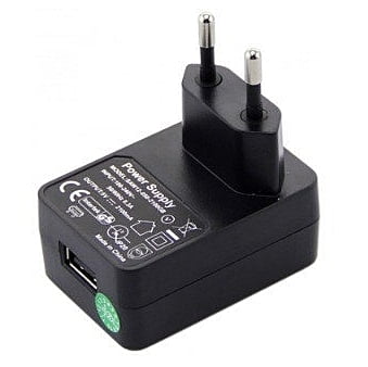 POWER SUPPLY-100-240 VAC, 5 V, 2.5 A WITH EUROPE PLUG.