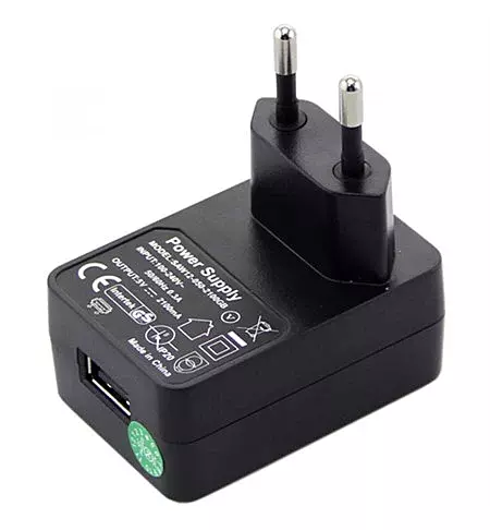 USB type A power supply adaptor.