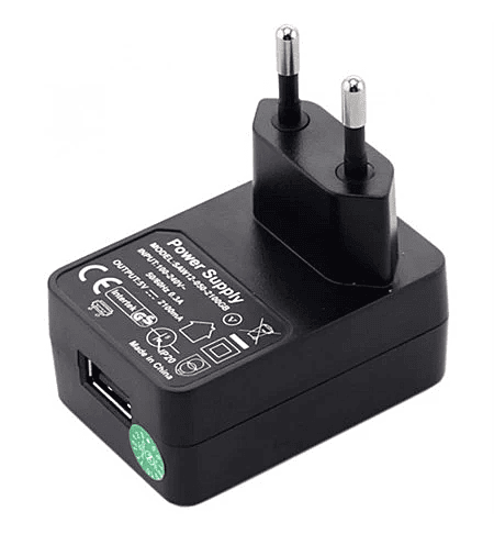 USB type A power supply adaptor.