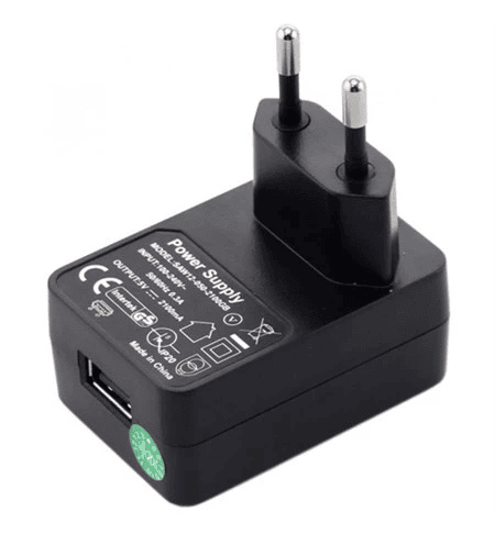 USB type A power supply adaptor.