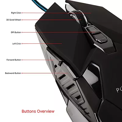 POWER X USB WIRED MOUSE MODEL- EVOGRIP-U50