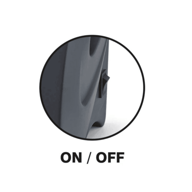 Close-up of the glowing carbon heating element inside the Padmini Diva 800.