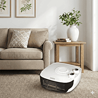 Side profile of Padmini 102 heat convector showing air vents. Side profile of Padmini 102 heat convector showing air vents.