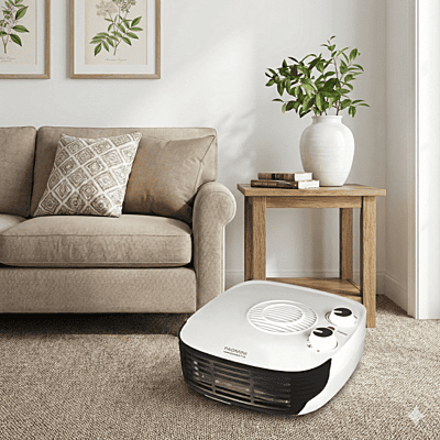 Side profile of Padmini 102 heat convector showing air vents. Side profile of Padmini 102 heat convector showing air vents.