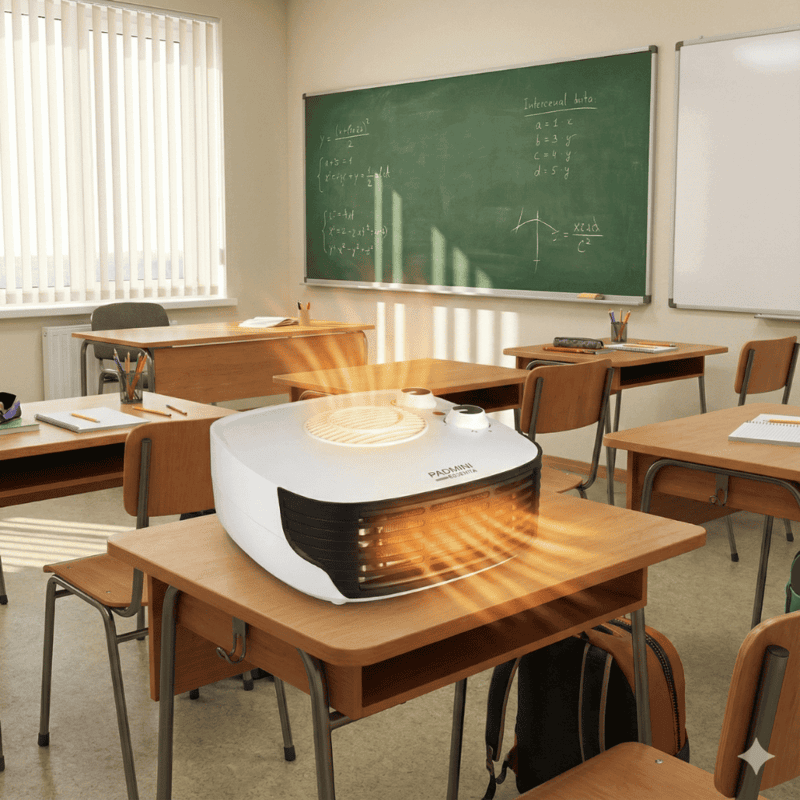 Portable Padmini room heater 102 with safety grill.