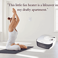 Padmini electric fan heater model 102 sitting on a flat surface. Padmini electric fan heater model 102 sitting on a flat surface.