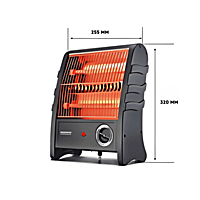 Front view of Padmini Lava 800 portable electric room heater with safety grill.