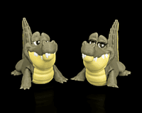Pair of Crocodiles -3D Printed Toy