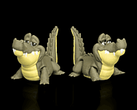 Pair of Crocodiles -3D Printed Toy