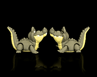 Pair of Crocodiles -3D Printed Toy