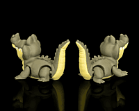 Pair of Crocodiles -3D Printed Toy