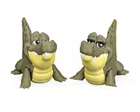 Pair of Crocodiles -3D Printed Toy