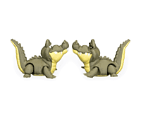 Pair of Crocodiles -3D Printed Toy