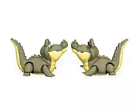 Pair of Crocodiles -3D Printed Toy