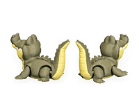Pair of Crocodiles -3D Printed Toy