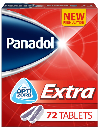 Panadol Extra With Optizorb, 72 Tablets