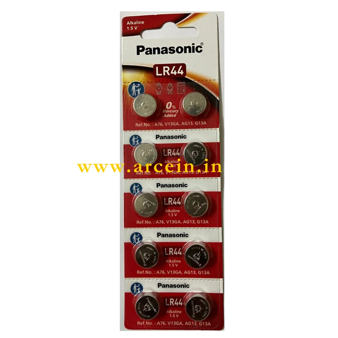 Panasonic LR44 AG13 Coin battery pack of 10 Panasonic LR44 AG13 Coin battery pack of 10