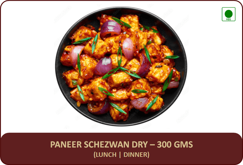 Paneer Schezwan Dry - 300 Gms