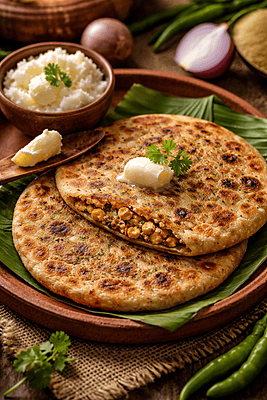Specials - Paneer Parantha + Homemade butter