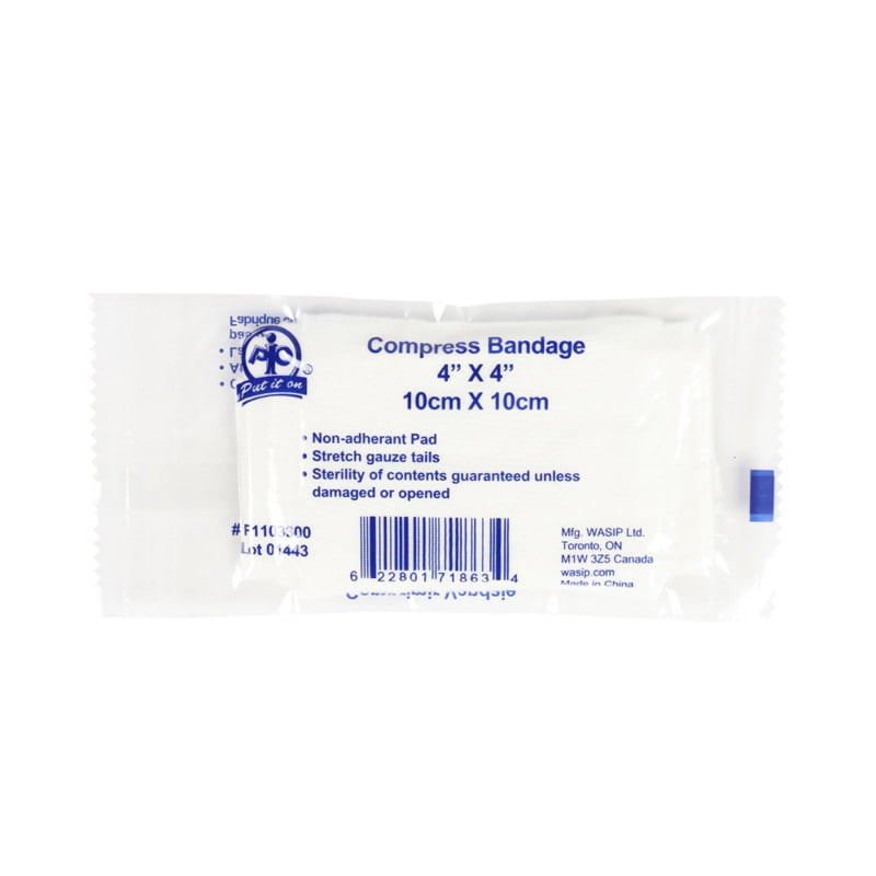 Lot De 4 Pansements De Compression D'Urgence 15,2 Cm - Kit Premiers Secours Ischémique
