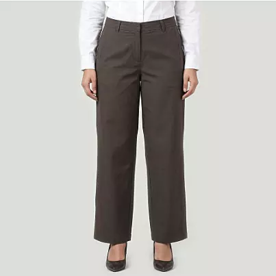 PANTALON CHINO GRIS DE CORTE RECTO Y PARTE DELANTERA PLANA