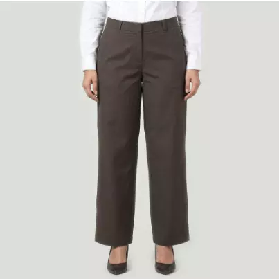 PANTALON CHINO GRIS DE CORTE RECTO Y PARTE DELANTERA PLANA